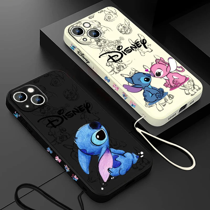 Proteção e Estilo com a Capa da Disney para iPhone 15 14 13 12 11 Pro Max Plus 8 7